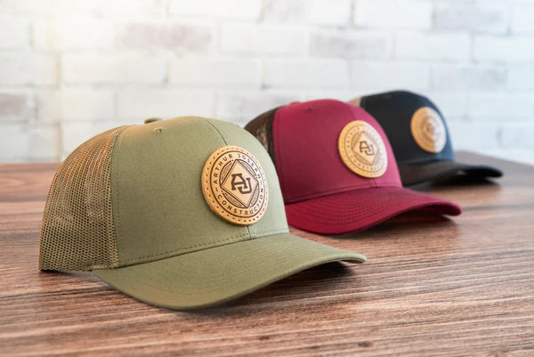 STR8 CAPS custom leather-patch and embroidered hats